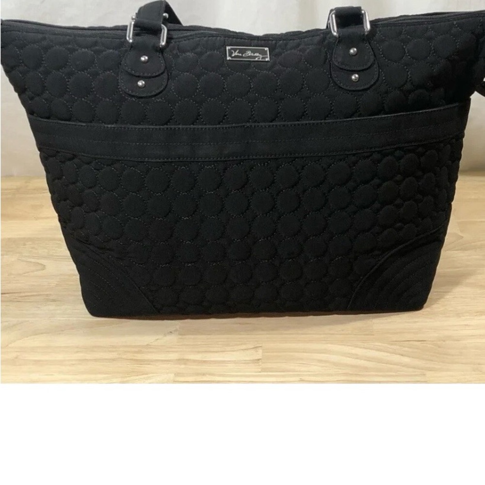 Vera Bradley Black Quilted diaper bag/tote